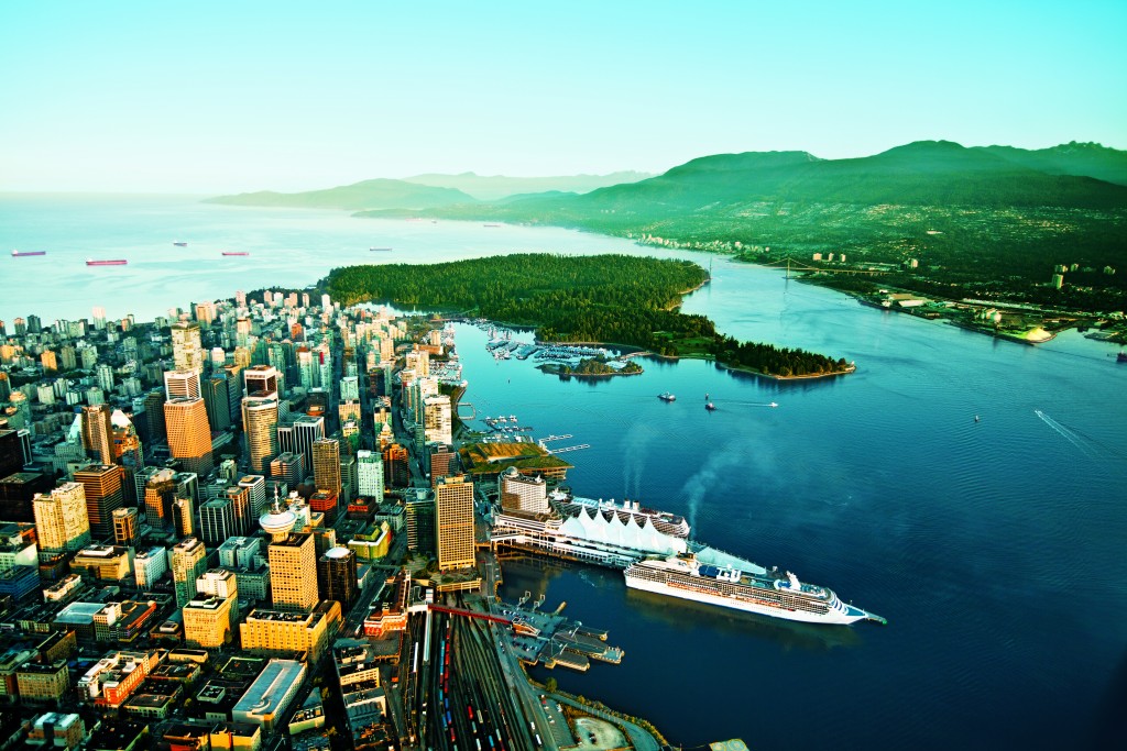 Vancouver Skyline with Cruise Ships